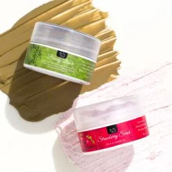 STRAWBERRY OR APRICOT SCRUB+ GREEN TEA MASK