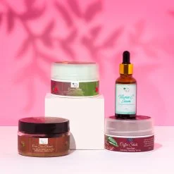 ALOEVERA CLEANSER+FACE SCRUB+FACE MASK+GLOWING SERUM DEAL - Image 2