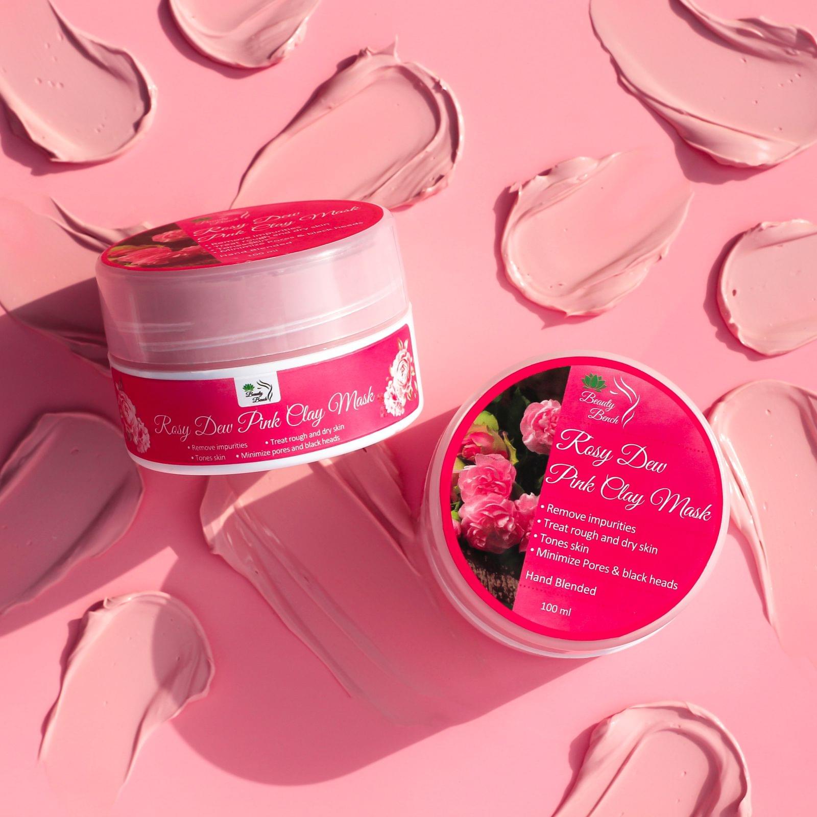 rosy dew pink clay mask in pakistan
